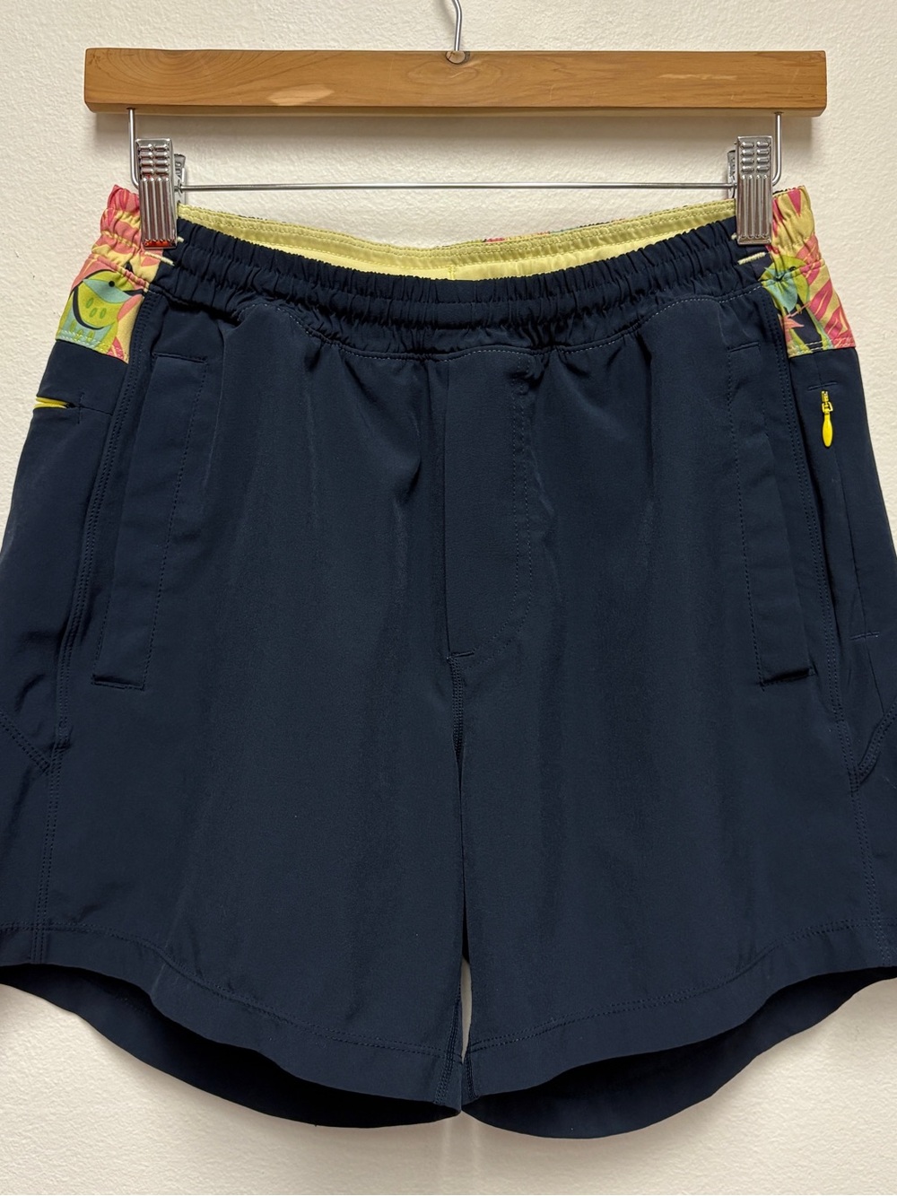 Birddogs Shorts Mens Medium Navy Blue Bird Dogs Stretch Lined Athletic Boom